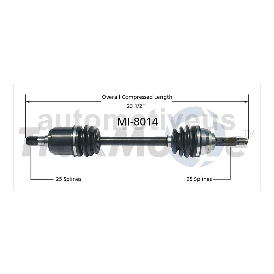 Передний вал оси CV CV Joint TrakMotive для Hyundai Excel 1990 1991 1992 1993 - Изображение 2 из 3