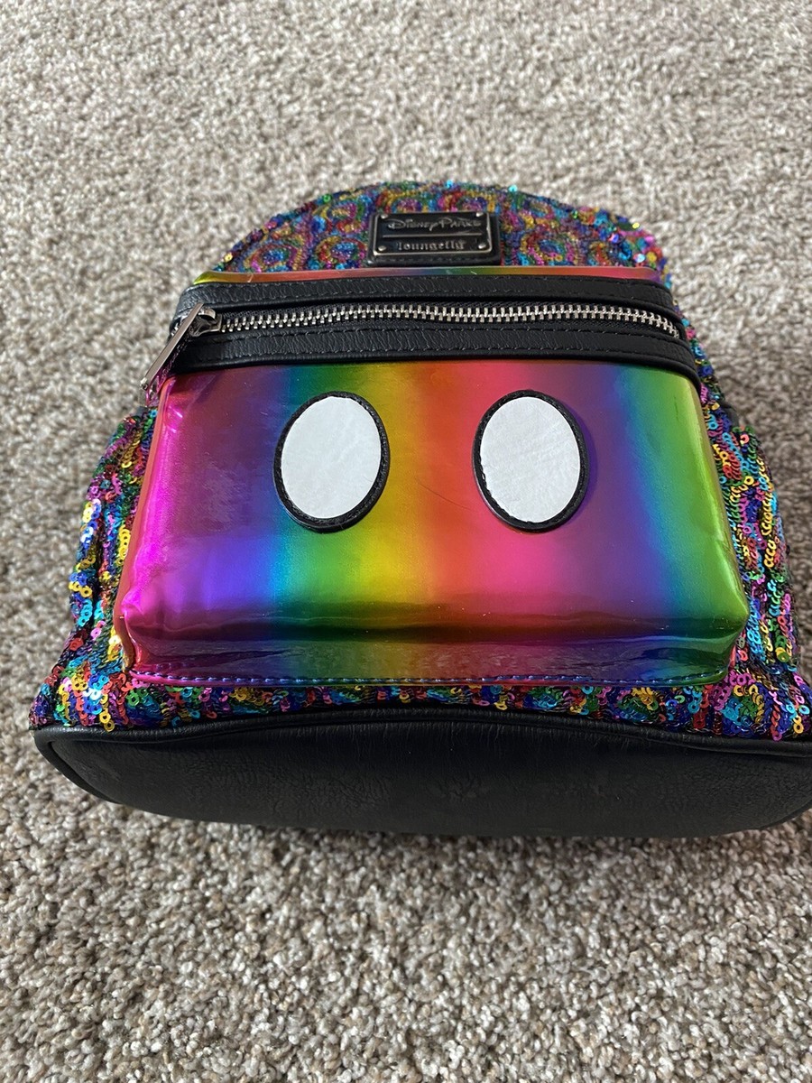 Disney Parks Loungefly Rainbow Sequin Mini Backpack Nwt | eBay display picture 3