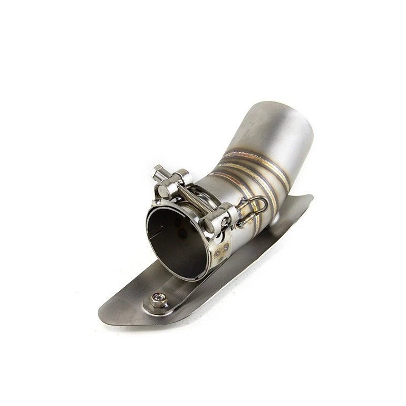 For Suzuki GSXR1000 GSXR1000R 2012-2025 Exhaust Mid Pipe Slip on Muffler Silver - Image 4 of 4