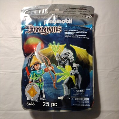Playmobil Lightning Dragon with Warrior Set 5465 Sealed 25 pieces Dragons