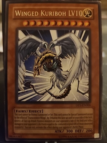 Winged Kuriboh LV10 - Rare Foil - Yugioh Light Monster - Vintage