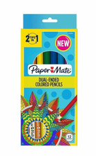 Paper Mate Dual Ended Pre-Sharpened Colored Pencils - 12ct New