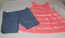Carters Girls 2 Piece Tie Die Top and Shorts - Size 4 - New