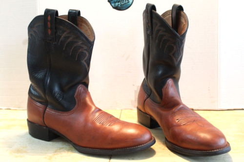 Ariat Men's Western Cowboy Two Tones Leather Boots, US Size 11 D. - Picture 2 of 13