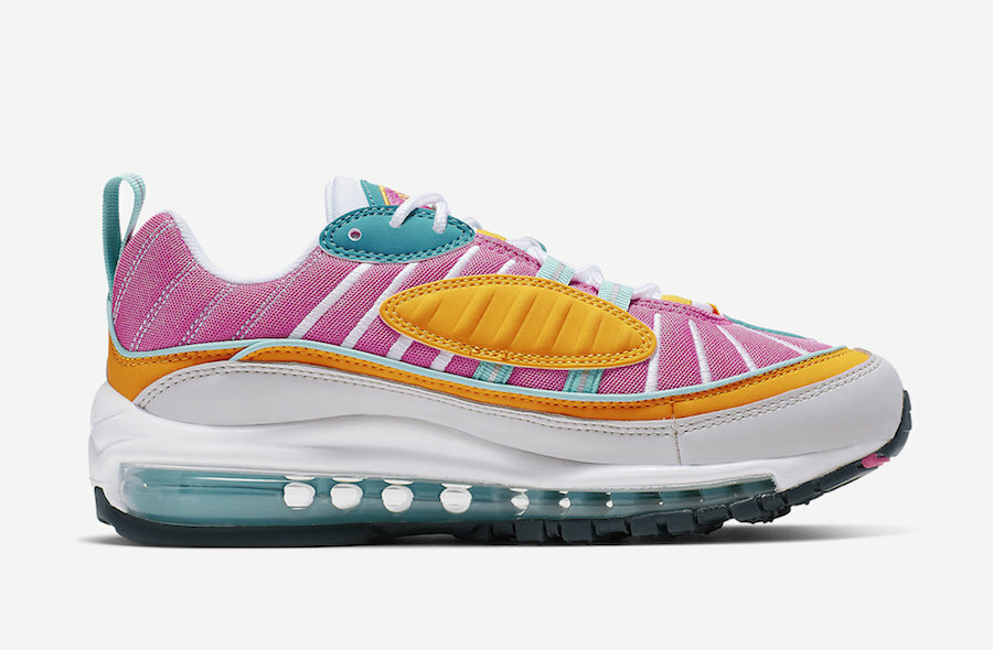 pink and yellow air max 98