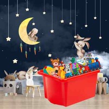 Coloured Plastic Home Storage Boxes Quality Stackable Arts & Craft Toy Container