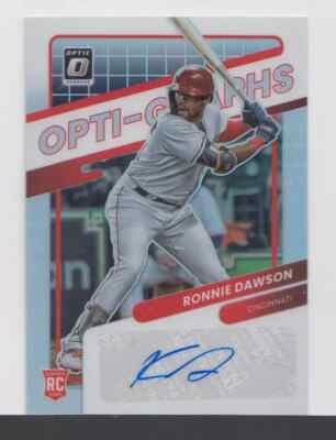 RONNIE DAWSON : MLB - 2022 DONRUSS OPTIC - OPTI-GRAPHS  PRIZM ROOKIE - CARD No