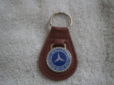  MERCEDES-B ENZ S SL G E C M CLASS SLK CLK OLDER VINTAGE LOGO KEYCHAIN BROWN