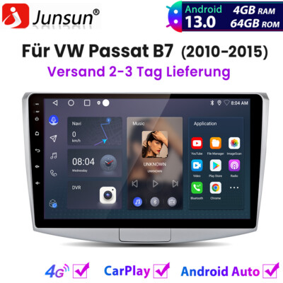Carplay V1PRO Für VW Passat B7 2010-2015 4+64GB Autoradio GPS NAVI 4G WIFI DAB+