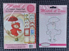 Debbi Moore Designs Celebration Bears SPLASH Match It Die & A5 Topper Pad New