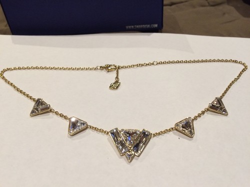 Swarovski Swan signed Arise Triangular crystal necklace - 第 1/3 張圖片