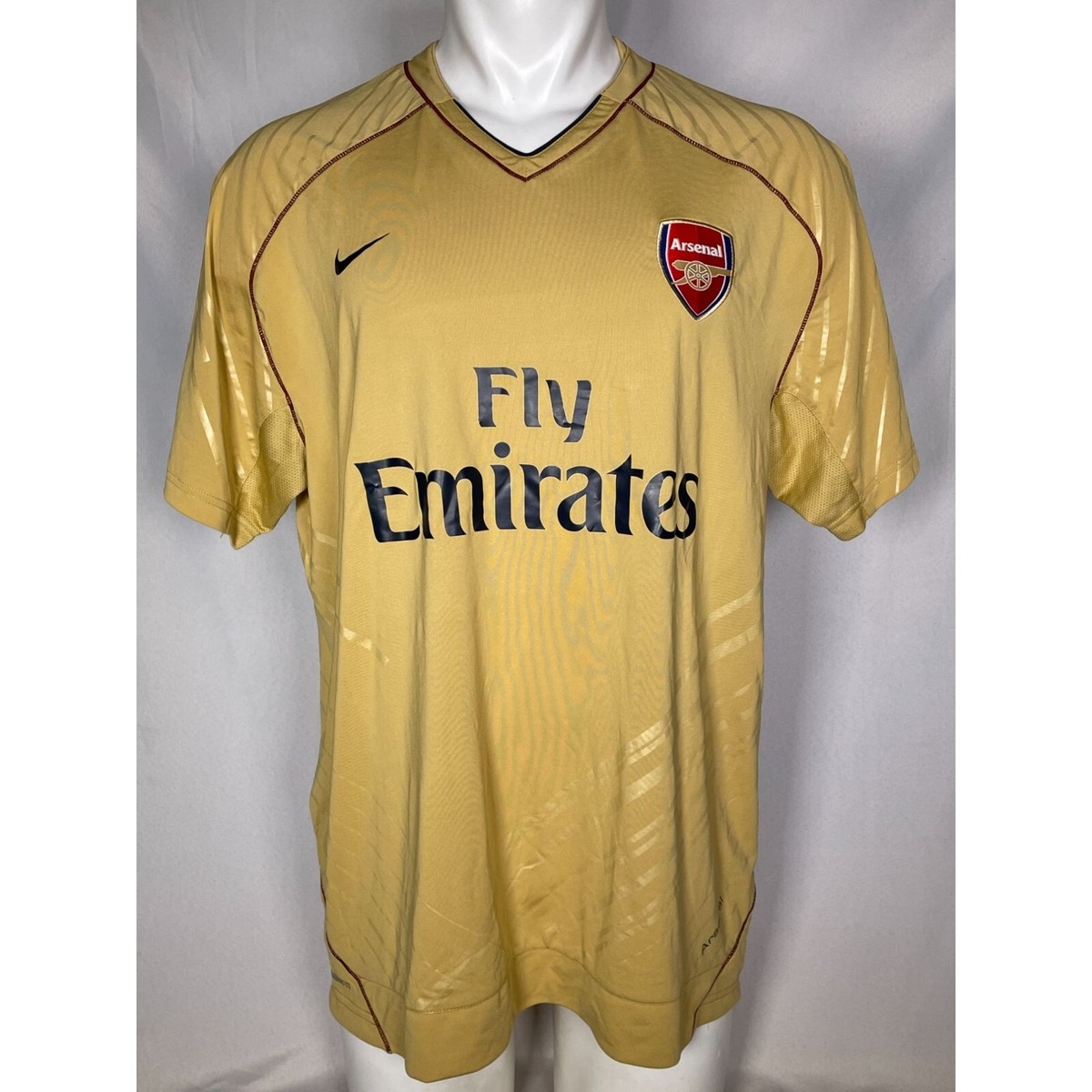 Arsenal FC NIKE 2007 2008 Gold Football Training Jersey