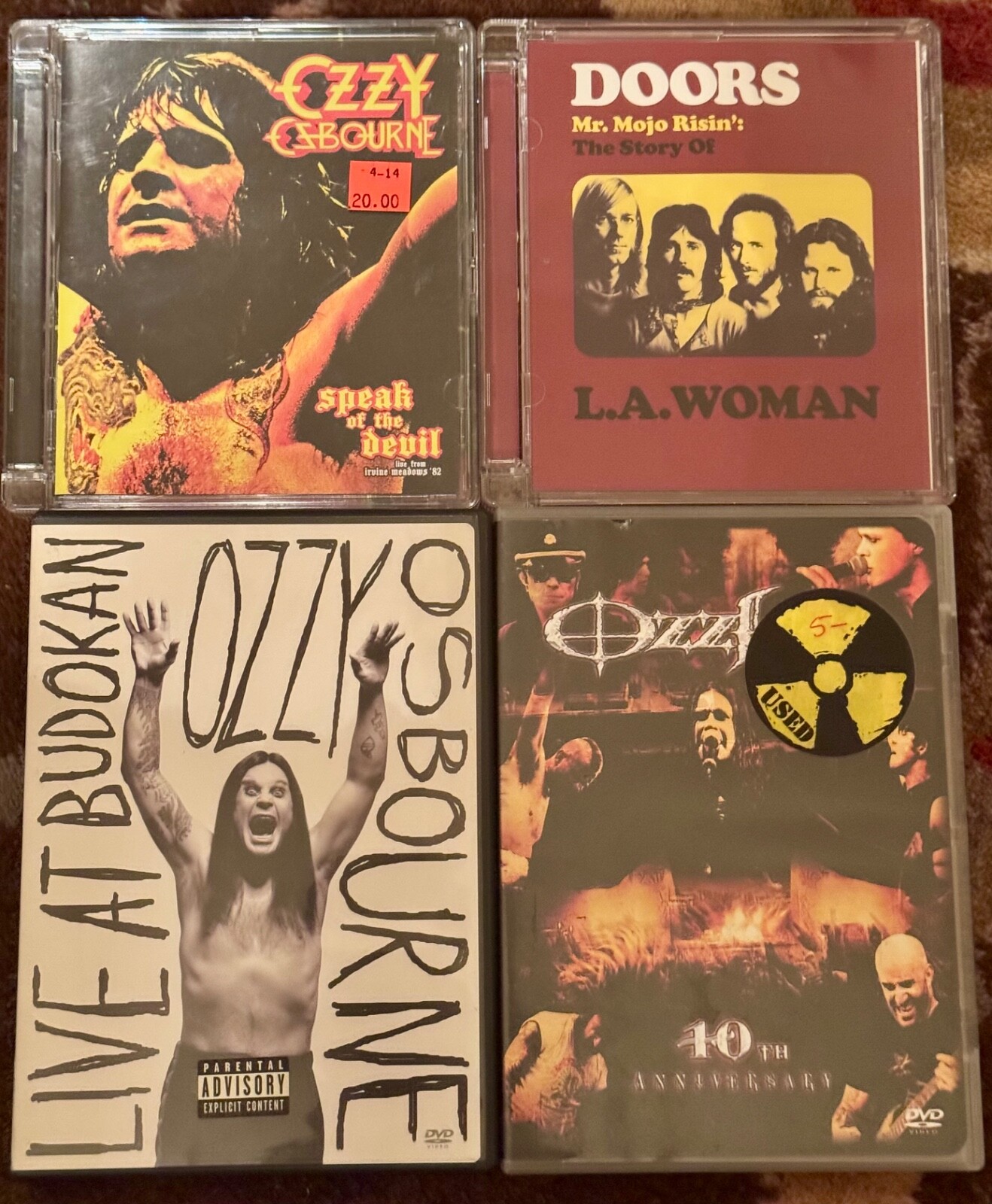 OZZY OSBOURNE & THE DOORS 4 DVD LOT