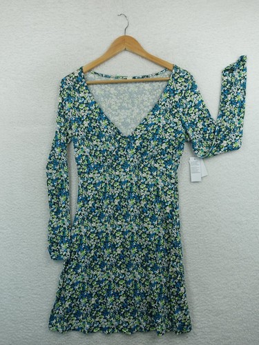 Bp. Long Sleeve Print Knit Dress Small 