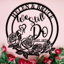 Anniversary Metal Gifts,Custom Anniversary Wedding Gifts for Couple Parent