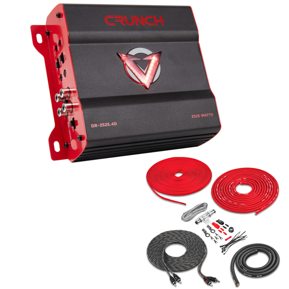 Crunch DR-25254D класса D с V-образным приводом 4-канальный усилитель полного диапазона с комплектом усилителей 2019000₽