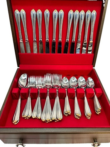 Gorham GOLDEN DANUBE Stainless Japan Flatware - 30 Pcs. Full 6