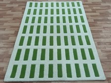 Hand Tufted Green/White Modern Beautiful Design 100 NZ Wool Rug For Living Room