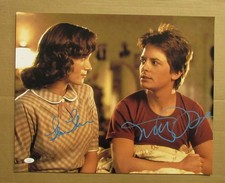 Michael J Fox/Lea Thompson Dual-Autographed 16x20 Photo 