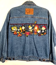 Vintage 1970s Peanuts By Design Mens Size Medium Denim Jean Jacket Made In USA