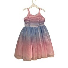 Cat  Jack Girl  s Sparkle Tulle Ombr  Rainbow Dress size XS 4/5 Princess Fairy