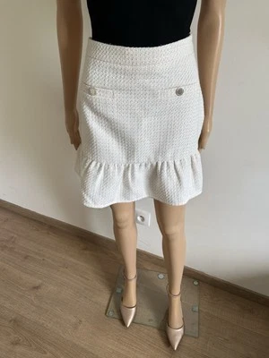 Jupe blanche écrue pailletée Morgan taille 38 jamais portée - Photo 1/4