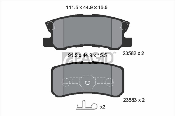 Pagid Bremsbelagsatz Scheibenbremse T1276N FüR Peugeot 4008 4007 Van Hdi AWC 16V-image