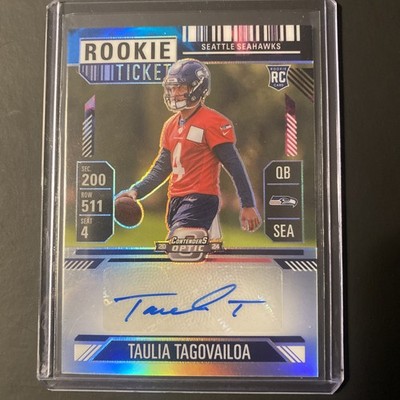 2024 Optic Contenders Rookie Ticket Taulia Tagovailoa #143 Nebula Autograph 1/2