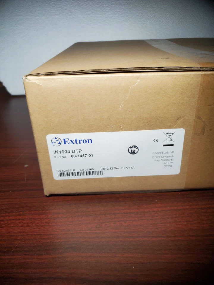 NEW T195017 Extron IN1604 DTP Four Input HDCP-Compliant Scaler 60-1457-01 #69 - Image 3 of 3