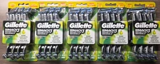 x35 - Gillette Mach3 Sensitive Disposable Razors - x5 Packs - 35 Razors Total