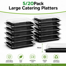 Catering Platters with Lids Large Food Serving Trays Buffet Party Sandwich trays