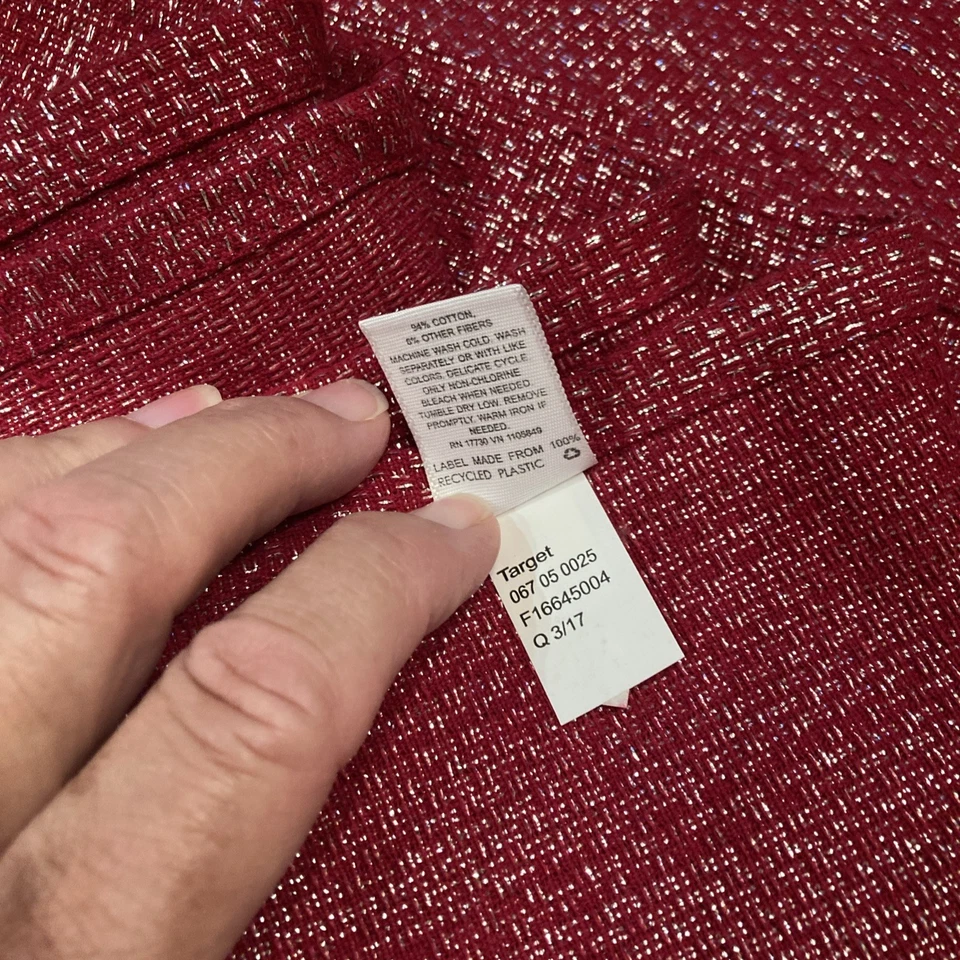 Threshold, Christmas Red Silver Twinkle Napkins 8 - Image 4 of 4