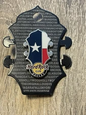 Hard Rock Cafe Pin 80116 Dallas Texas State Flag Guitar Core Headstock 2014 NEW
