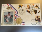 GB STAMPS BENHAM FAUX COIN / MEDALLION FIRST DAY COVER OLYMPIC ALLAN WELLS