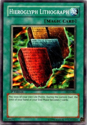 Hieroglyph Lithograph PGD-086 Pharaonic Guardian Yu-Gi-Oh 1st Edition NM
