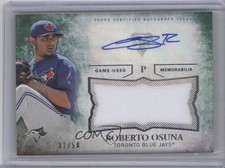 2015 Triple Threads Unity Jumbo Relics Emerald 31/50 Roberto Osuna Auto 8bm