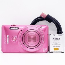 Nikon Coolpix S6900 Pink 16.0MP 12x Optical Zoom Wi-Fi Digital Camera From Japan