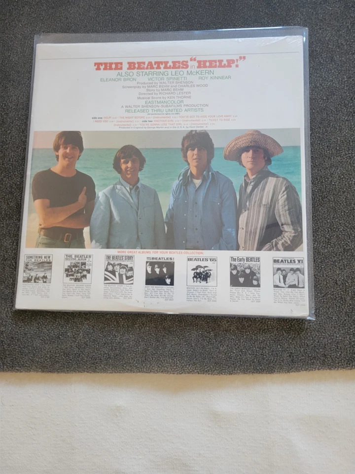 BEATLES HELP LP 1965 FACTORY SEALED GEM MINT N/O TIGHT SHRINK ORIGINAL - Image 2 of 4