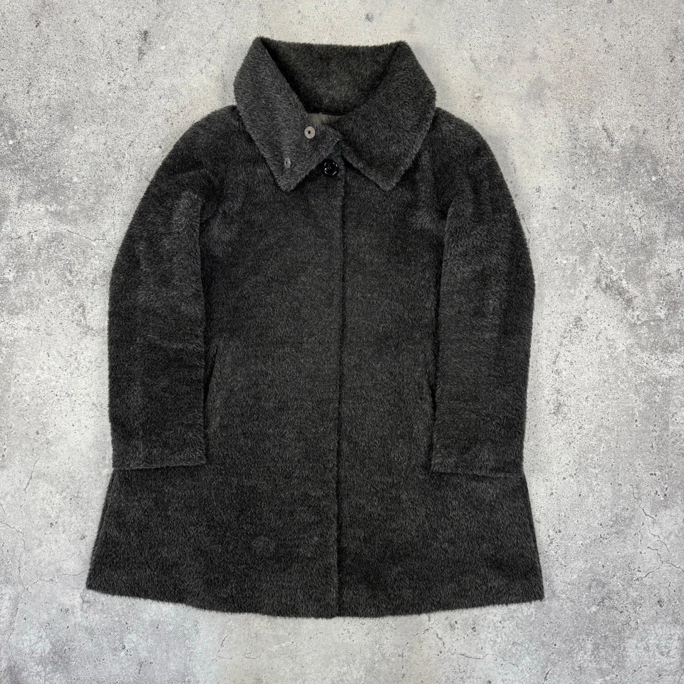 Max Mara Studio Alpaca Virgin Wool Grey Coat Womens Size 42 / M - Image 3 of 4