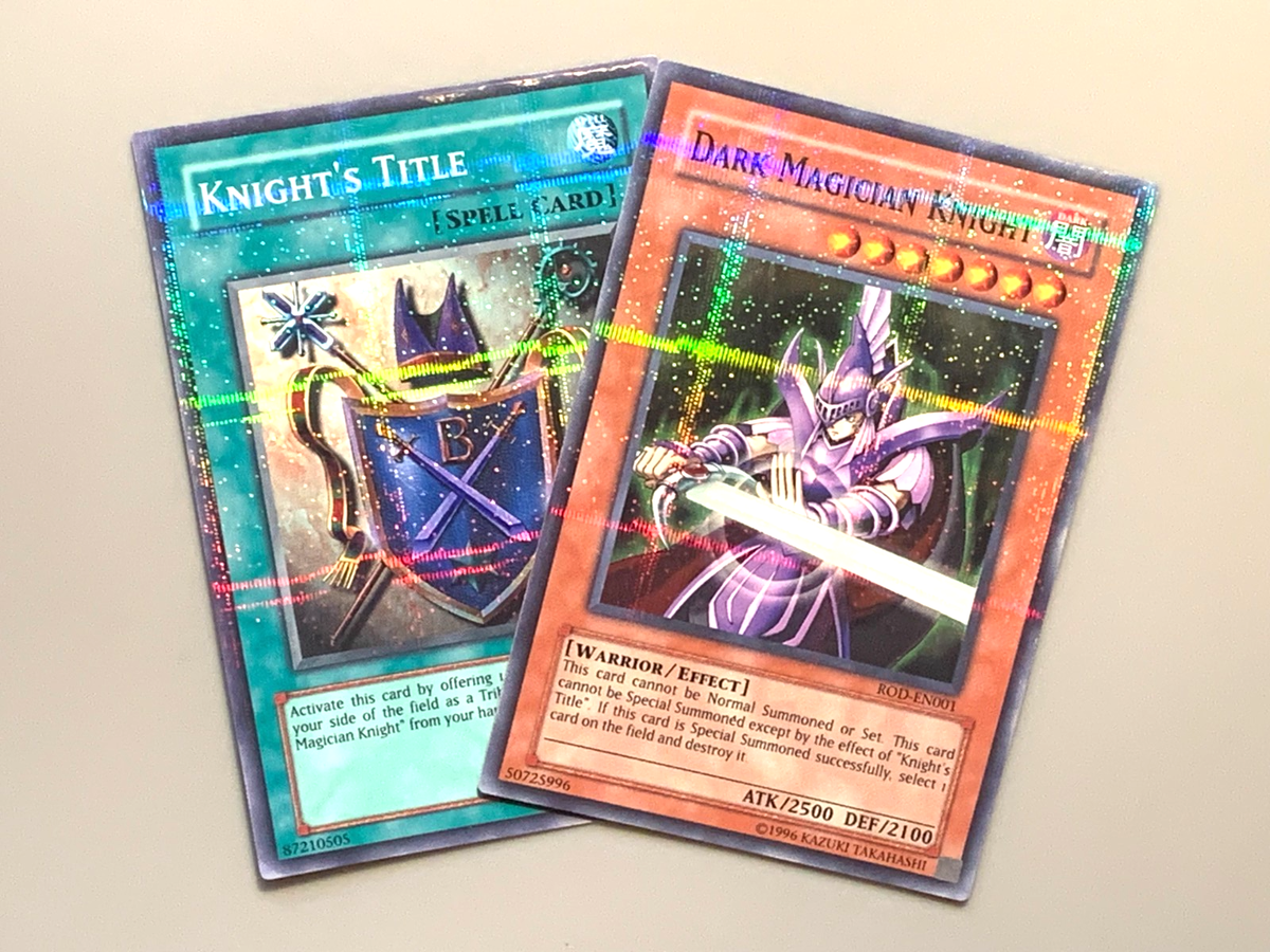 yugioh Dark Magician Knight & knights title ROD-EN001 & ROD-EN002 Super L  Played