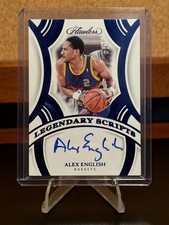 2024-25 PANINI FLAWLESS Alex English Legendary Scripts AUTO /8 Blue NUGGETS SP