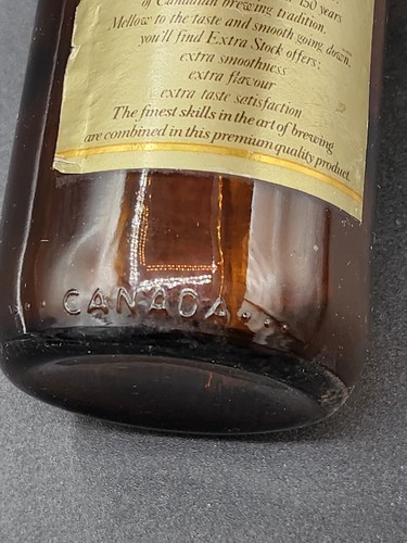 VINTAGE 70s LABATT'S EXTRA STOCK STUBBY BEER BOTTLE WITH CAP CANADIAN EMPTY - Bild 6 von 6