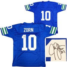 Seattle Seahawks Jim Zorn Autographed Signed Blue Jersey MCS Holo