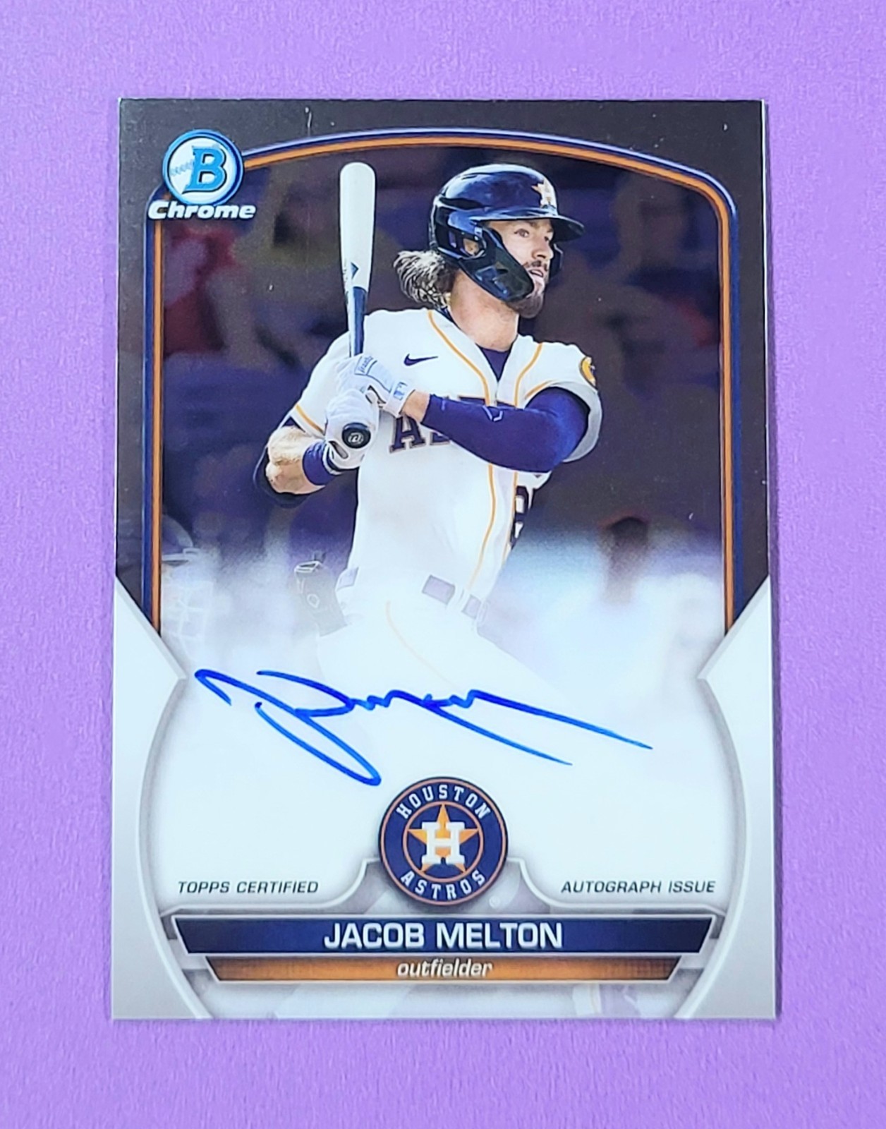 2023 Bowman Chrome | PROSPECT ON-CARD AUTO ASTROS #CPA-JML | JACOB MELTON