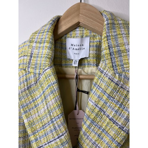 Anthropologie Maison d’ Amelie Tweed Collared Blazer Suit Jacket Top - Picture 3 of 18