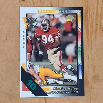1992 Wild Card CHARLES HALEY 10 Stripe Parallel SP Card #97 NFL S.F. 49ers HOF