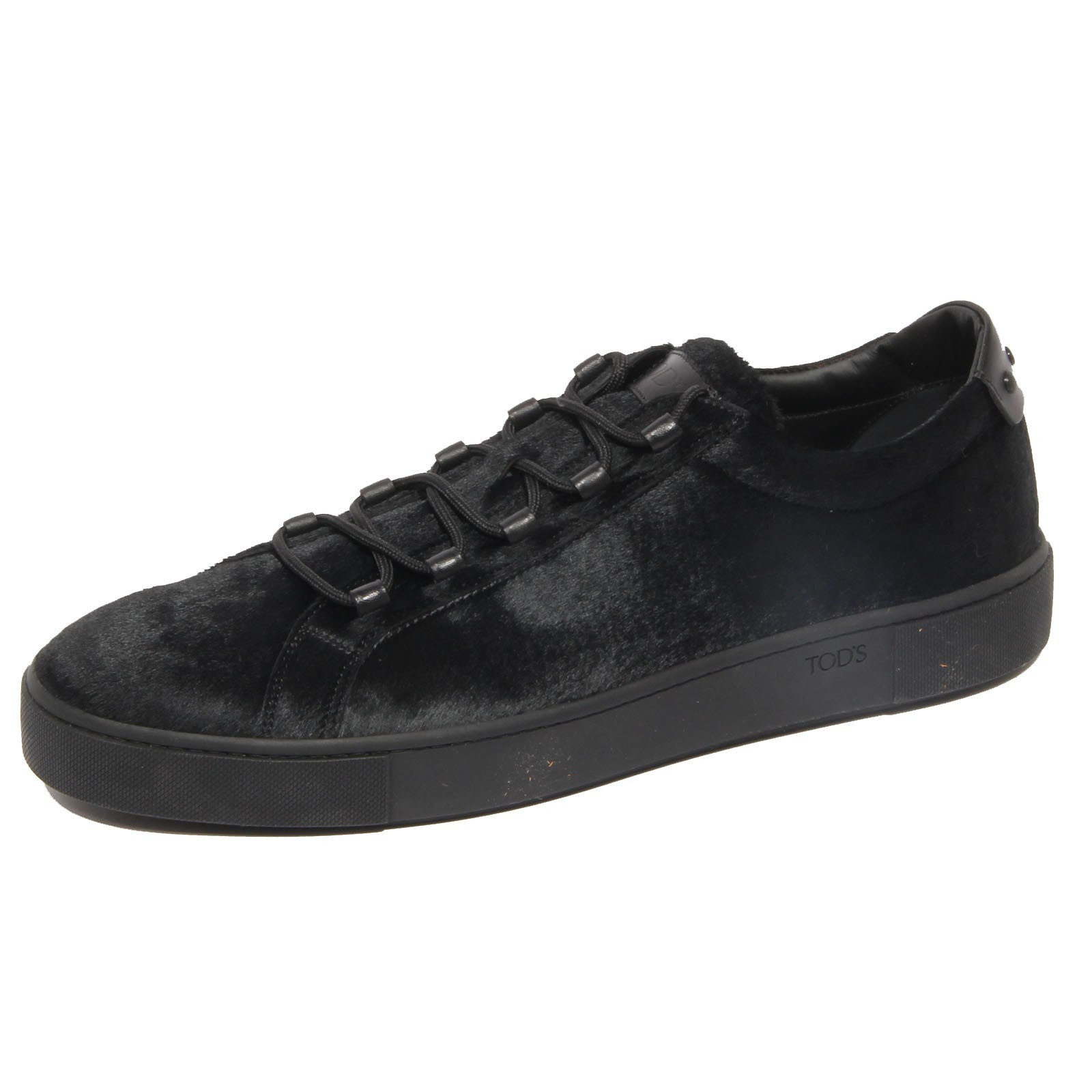 G2036 кроссовки uomo TODS из черной кожителячьей кожи CAVALLINO shoe man 58690₽