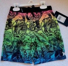 Hurley Kids Boardshorts Size 4 Multicolor Swim Trunks Boys Surf Shorts Youth New