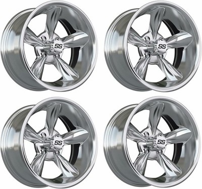 GTW Godfather 14 inch Chrome Aluminum Golf Cart Wheel | 3:4 Offset