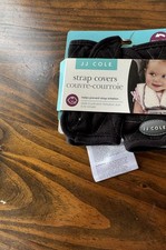 JJ Cole Reversible Car Seat  Stroller Strap Covers Black Triangle Stitch J00908